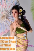 Sanhui Doll 155cm/5ft1 D-cup #27 AIO Seamless Neck Silicone Sex Doll in Dai Costume