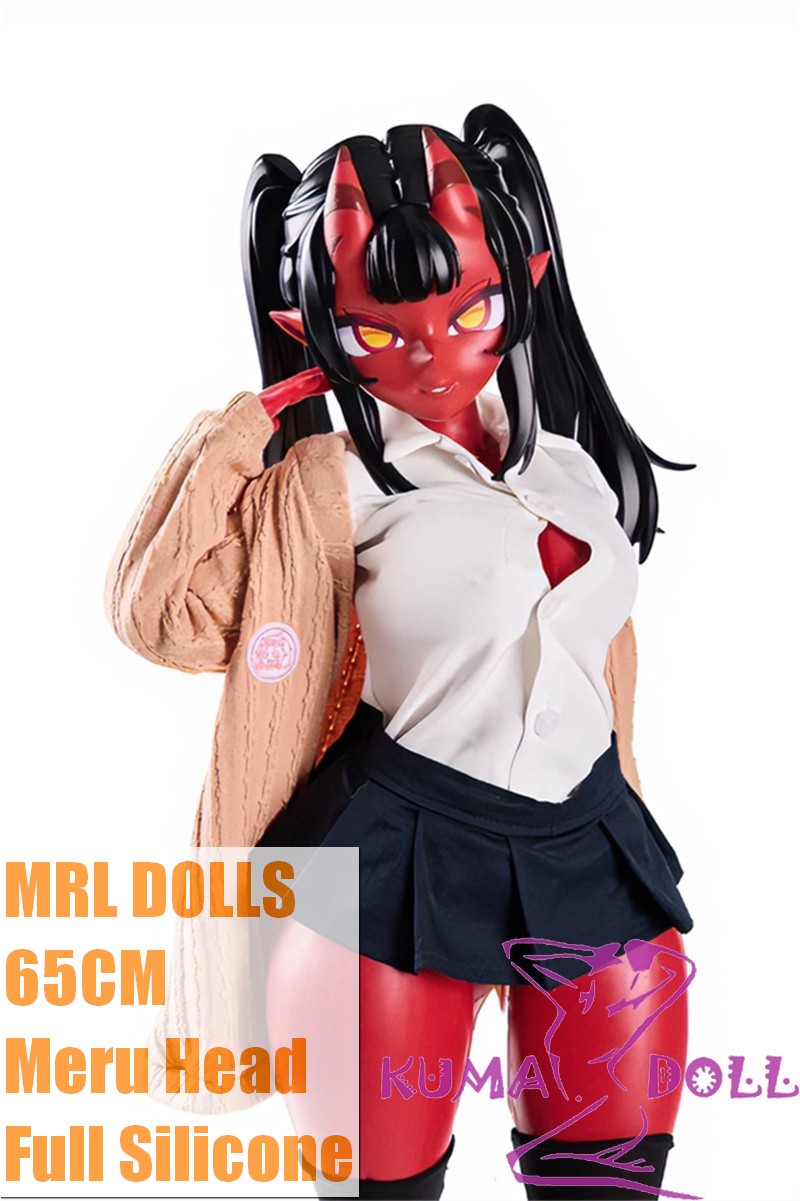MRL DOLLS Full Silicone Sex Doll 65cm Merru Head the Succubus White Shirt Outfit