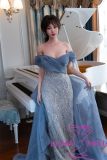 Gynoid No.23R 160cm D-Cup Silicone Sex Doll Vivi Head Deluxe/Basic Blue Evening Gown