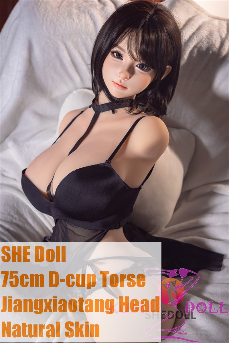 SHEDOLL 75cm G-cup TPE Torso 江小棠 Jiangxiaotang Head in Black Lingerie
