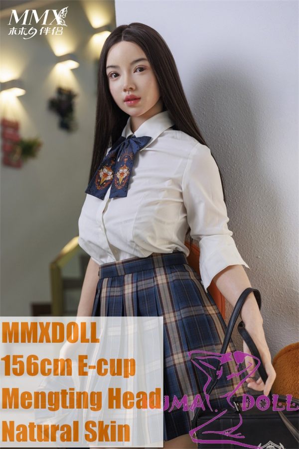 MMXDOLL 156cm E-cup Mengting Head Full Silicone Sex Doll in JK Uniform