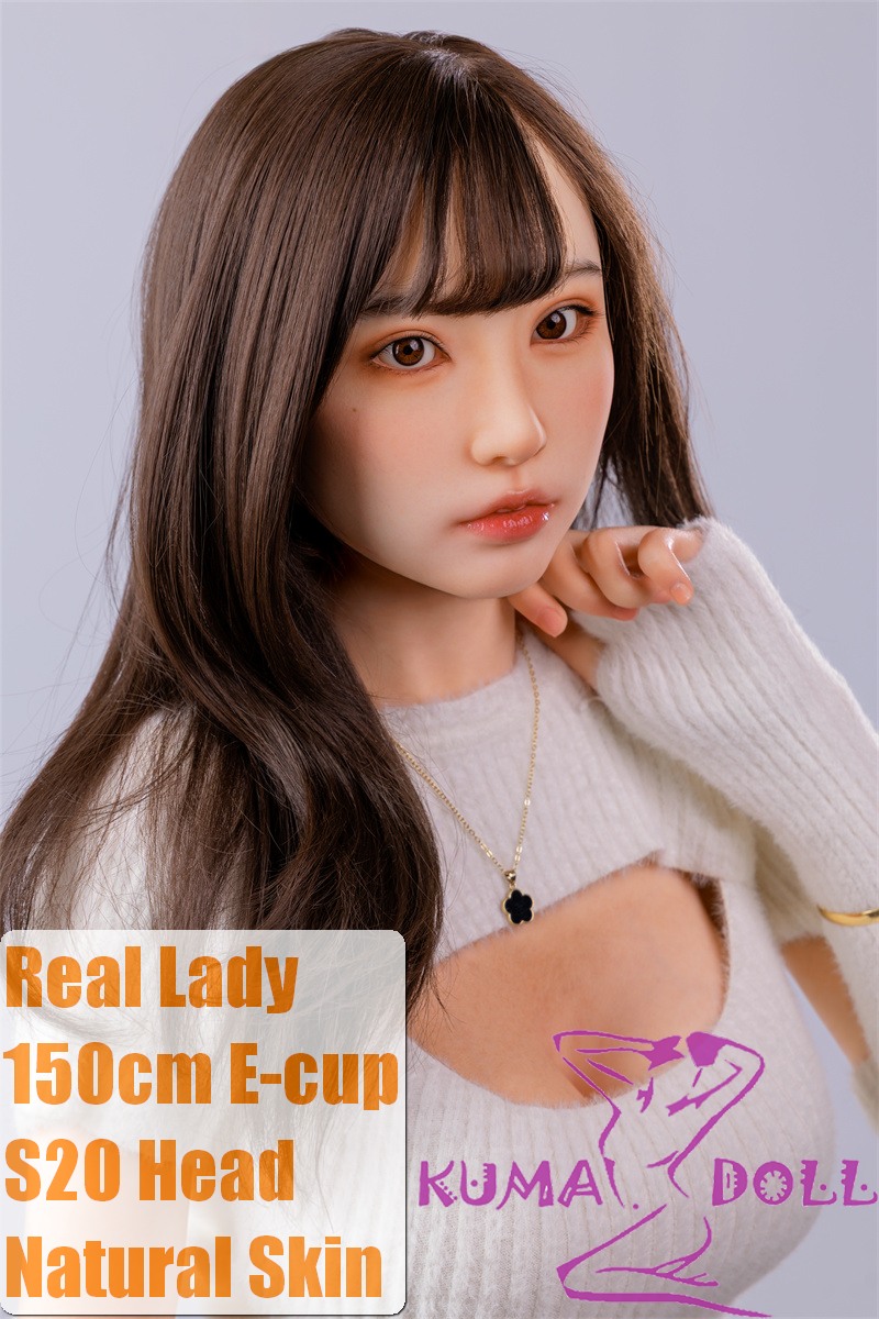 Real Lady Full Silicone Sex Doll 150cm E-cup Natural Skin S20 Head in Knitted Sweate