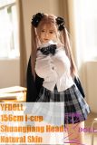 YFDOLL 156cm I-cup Shuangjiang Head Real Skin Texture Full Silicion Sex Doll School Uniform