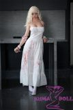 163cm white dress realistic doll standing