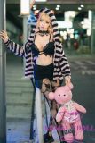 YFDOLL 163cm E-cup Yuxiang Head Full Silicion Sex Doll Black Strappy Outfit