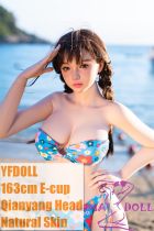 YFDOLL 163cm E-cup Qianyang Head Full Silicion Sex Doll Blue Bikini