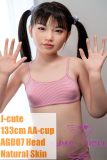 J-cute Doll 133cm AA-cup TPE Love Doll with Silicone Head AGD07 Sexy Realistic Japanese Style Sex Doll
