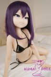 Petite silicone doll in black swimsuit