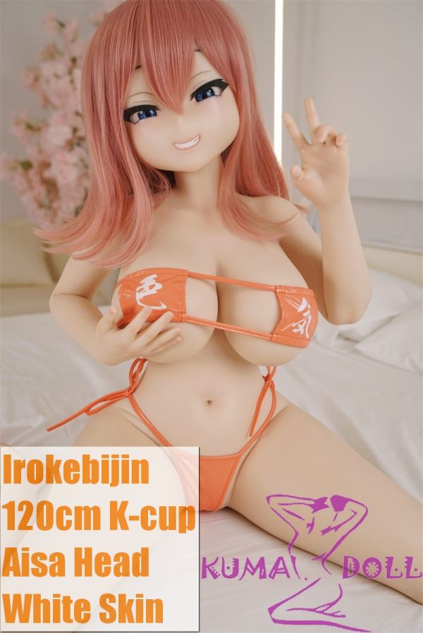 Irokebijin Full Silicone Sex Doll 120cm K-cup Aisa Head Huge Breasts Big Ass