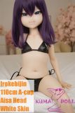 Irokebijin Full Silicone Sex Doll 110cm A-cup Aisa Head Flat Breasts