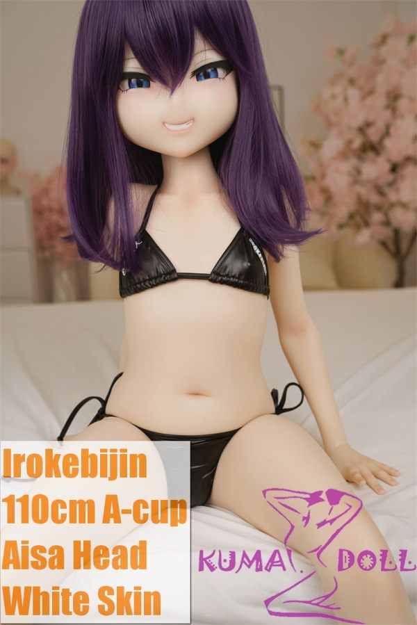 Irokebijin Full Silicone Sex Doll 110cm A-cup Aisa Head Flat Breasts