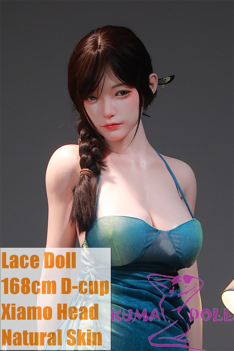 LACE DOLL 168cm D-cup Xiamo Head Sex Doll Silicone Head Body Material Customizable in Green Dress