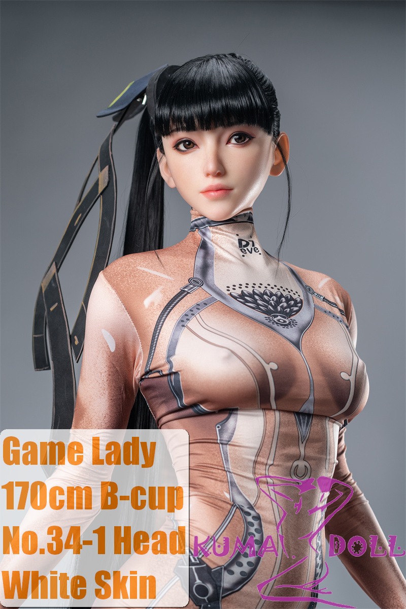 Game Lady Full Silicone 170cm B-cup No.34-1 Head with Realistic Makeup EVE from Stellar Blade