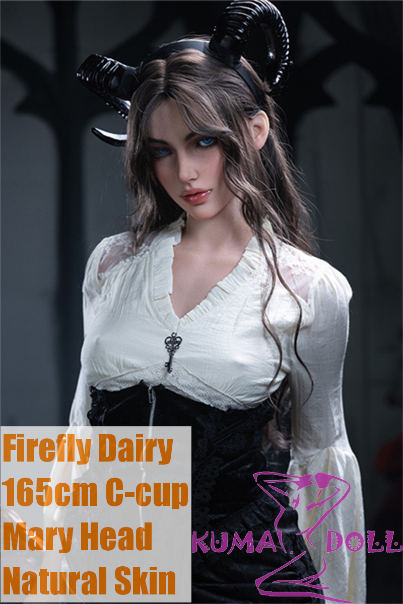 Firefly Diary 165cm C-cup Mary Head Full Silicone Sex Doll With Body Make-up Devil Horn