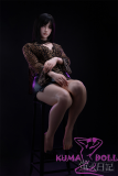 Firefly Diary 161cm A-cup Linglong Head Full Silicone Sex Doll With Body Make-up Leopard Outfit