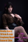 Firefly Diary 161cm A-cup Linglong Head Full Silicone Sex Doll With Body Make-up Leopard Outfit