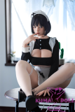 Firefly Diary 164cm G-cup Liuli Head Full Silicone Sex Doll With Body Make-up Maid Outfit