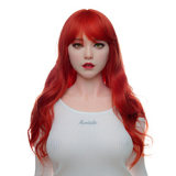 Real Lady Full Silicone Sex Doll 170cm/5ft6 C-cup Natural Skin R1 head in White Swimsuit