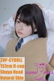 TOP-CYDOLL 157cm D-Cup Shuyu Head Full Silicone Doll in Japanese School Uniform