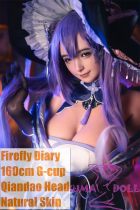 Firefly Diary 160cm G-cup Qiandao Head Full Silicone Sex Doll With Body Make-up Witch Hat