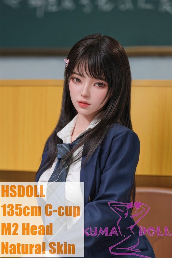 HSDoll 135cm C-cup M2 Head Full Silicone Anime Sex doll JK Schoolgirl Cosplay