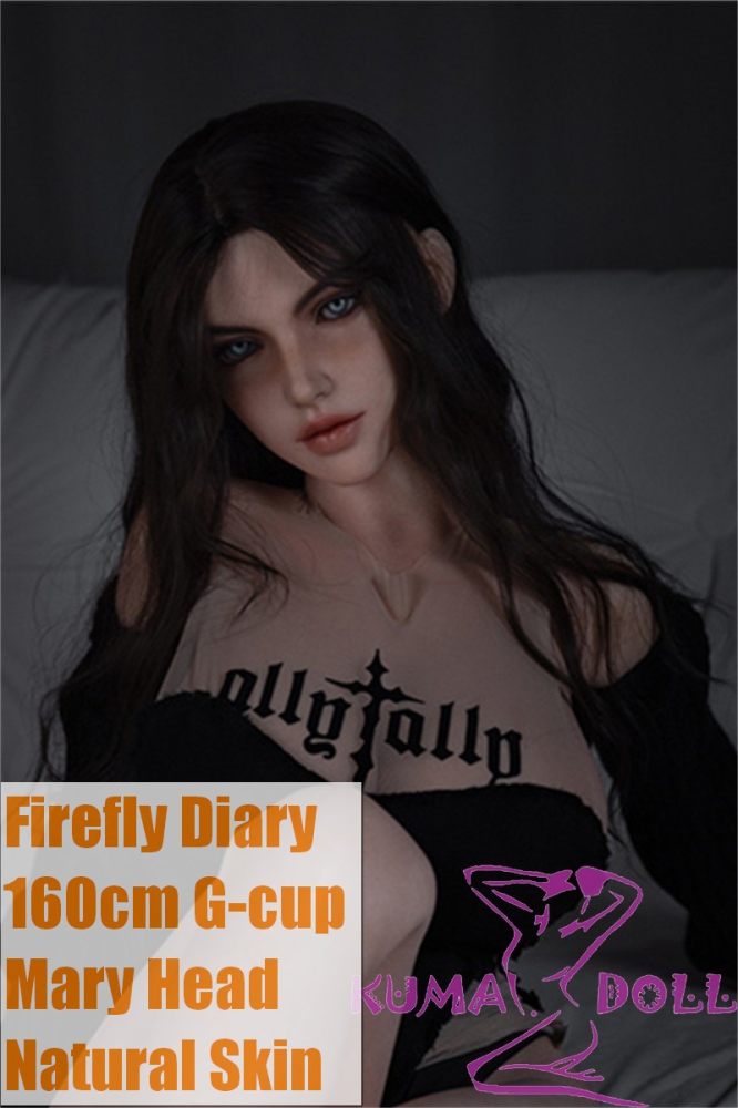 160cm G-cup Firefly Diary Mary Head Full Silicone Sex Doll With Body  Make-up in Black Bodysuit