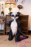 Real Girl 105cm Panda Head AA-cup Full Silicone White Skin Seamless Sex Anime Doll