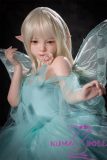 Fantasy teal dress silicone doll