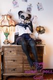 Real Girl 105cm Panda Head AA-cup Full Silicone White Skin Seamless Sex Anime Doll