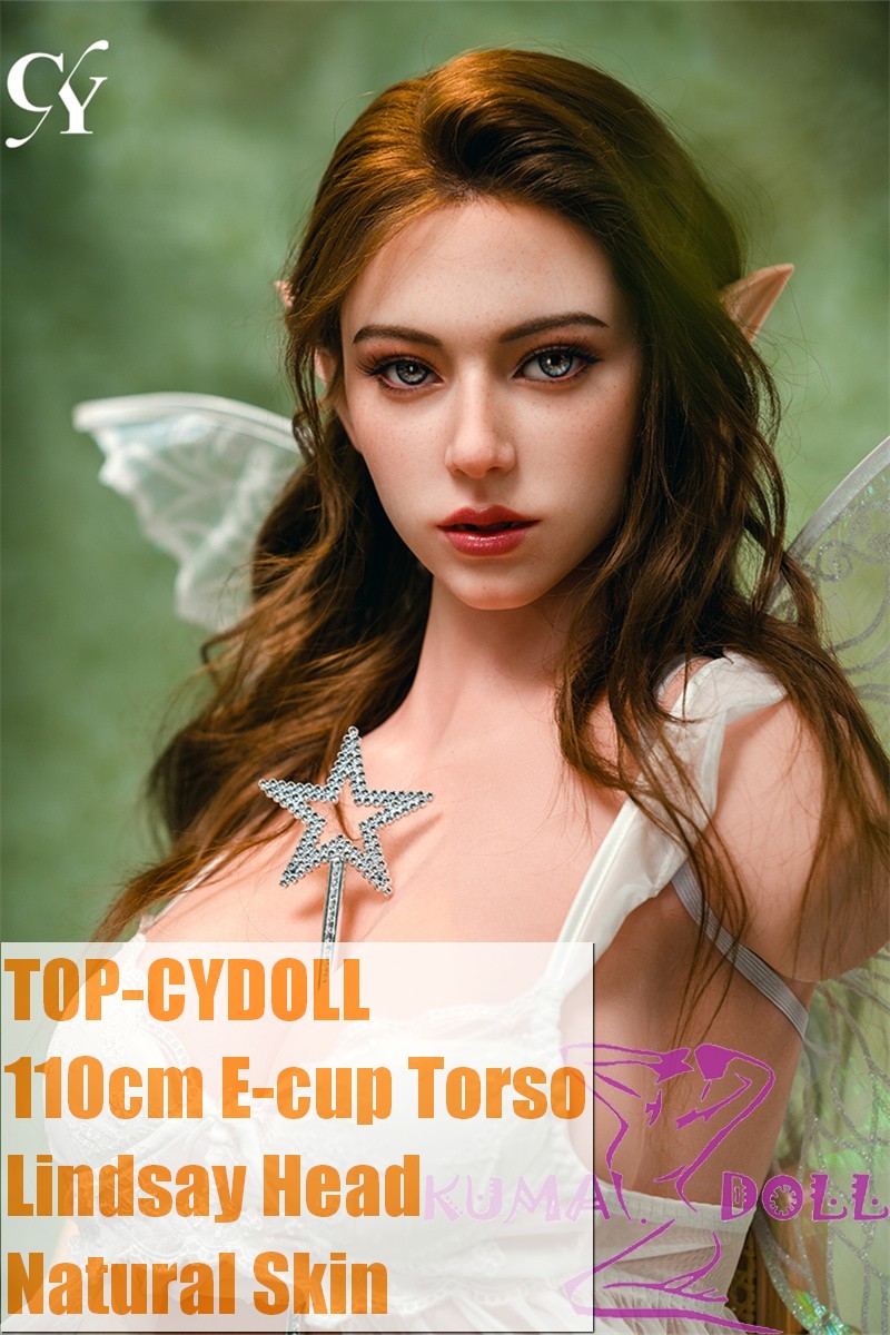 TOP-CYDOLL 110cm E-Cup Lindsay Head Full Silicone Torso Real Skin Texture Elf Style