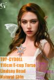 TOP-CYDOLL 110cm E-Cup Lindsay Head Full Silicone Torso Real Skin Texture Elf Style