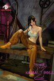 Doll Senior Wuxue Head 165cm B-cup Full Silicone Sex Doll in Workwear Pants