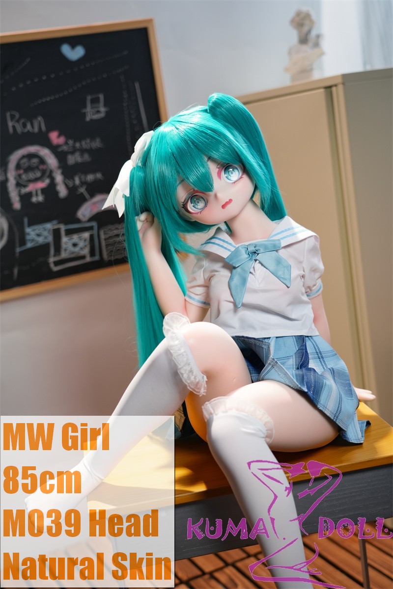 MW Girl Anime Sex Doll 85cm M039 Head Blue JK Outfit