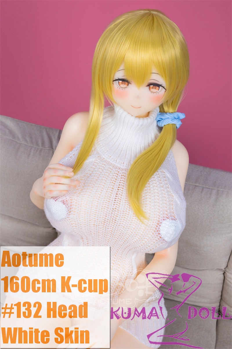 Aotume Doll Full Silicone Sex Doll K-cup 160cm with #132 Head Sleeveless White Knit Top  Cosplay Ayaka Sunohara from Miss Caretaker of Sunohara-sou