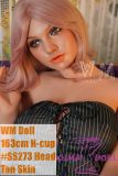 WM Doll Sex Doll 163cm H-cup #SS273 Silicone Head STPE Material Body in Black Striped Outfit