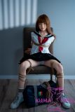 J-cute doll 137cm A-cup AGD17 head sex doll full silicone material in Sailor Outfit