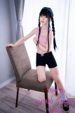 Full body silicone doll standing front