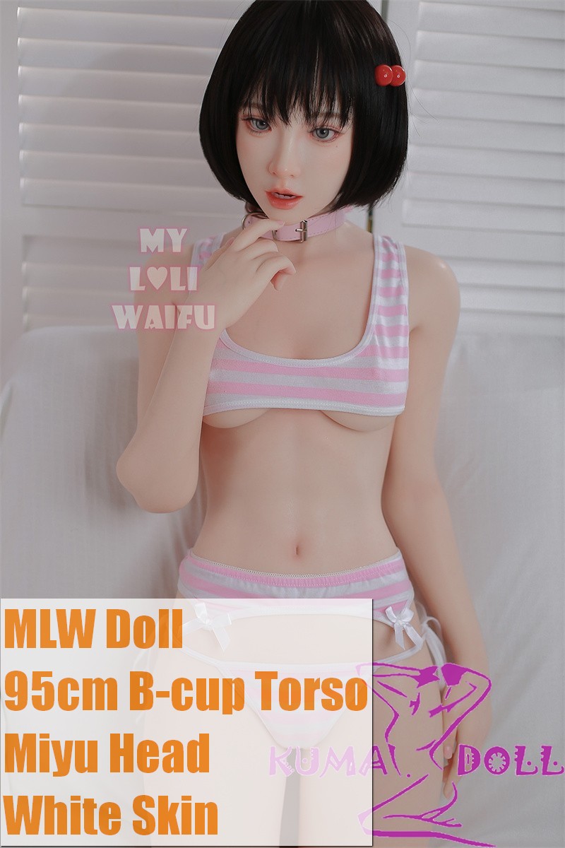MLW Doll Sex Doll 95cm B-cup #103B Miyu Head Full Silicone Torso in Pink Outfit