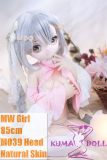 MW Girl Anime Sex Doll 85cm M039 Head Silver Hair