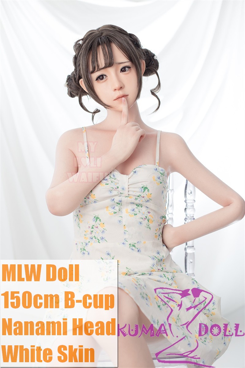 MLW Doll Full Silicone Sex Doll 150cm B-cup Nanami Head in White Floral Dress