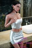 WM Doll Sex Doll 170cm C-cup #201 Head Full Silicone Doll Ultra-Light Doll in Silver Outfit