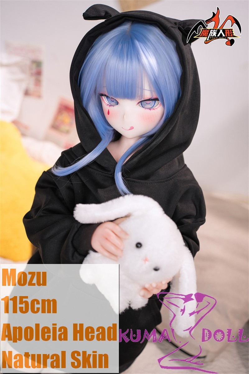 [Discontinued] MOZU DOLL 115cm Apoleia Head Rarity Tier A Silicone Head with Light Weight TPE Body Hatsune Miku Rabbit Hole Cosplay Doll Black Hoodie