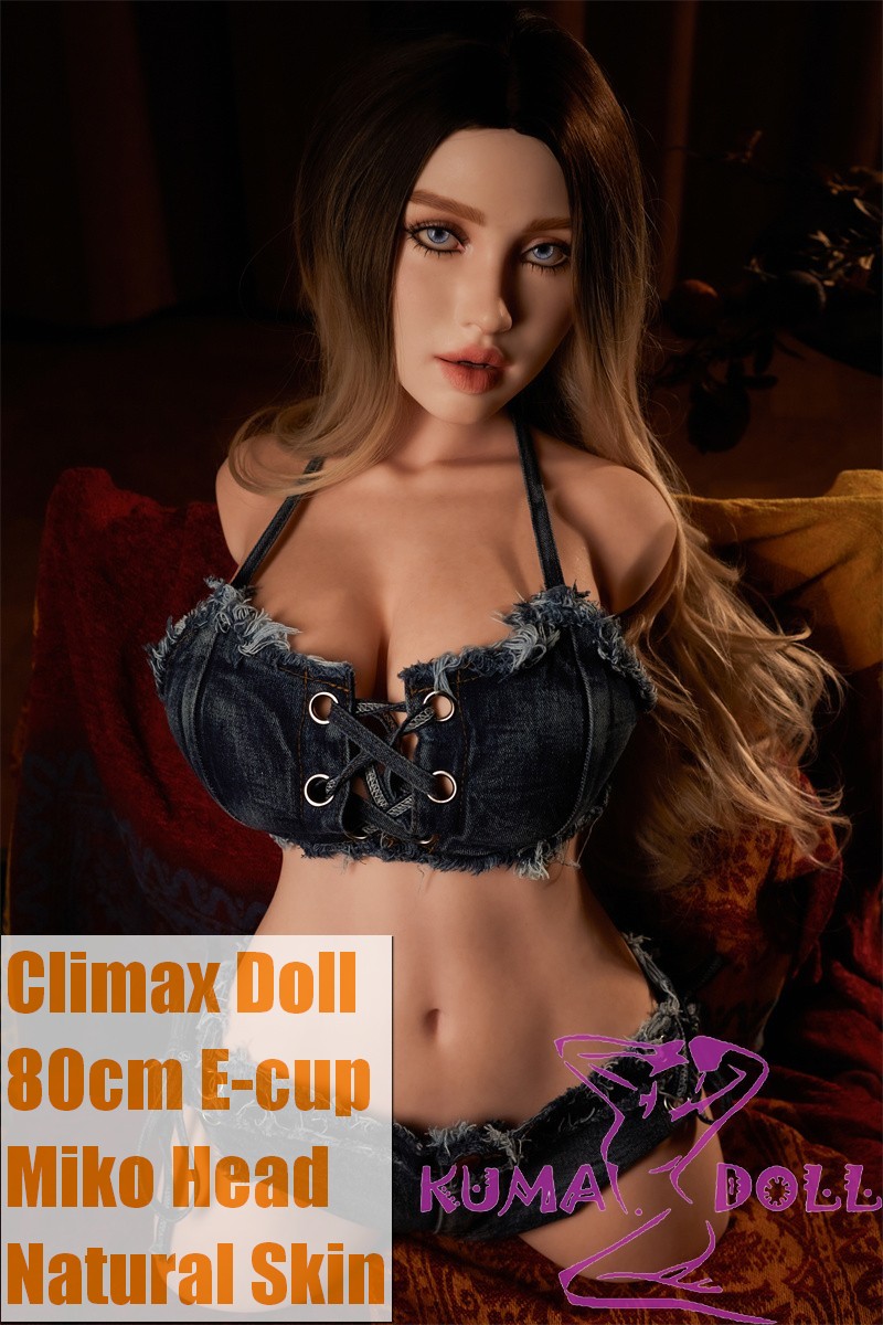 Climax Doll CLM Ultra Light Weight 80cm E-Cup Miko Head Full Silicone Sex Torso in Denim Outfit
