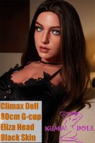 Climax Doll CLM Ultra Light Weight 80cm G-Cup Eliza Head Full Silicone Sex Torso in Black Lingerie