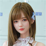 HSDoll 135cm C-cup M4 Head Full Silicone Anime Sex doll Pink Plaid JK Outfit