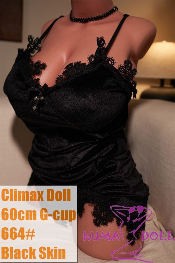 Climax Doll CLM Ultra Light Weight 60cm G-Cup Full Silicone Sex Torso in Black Lingerie
