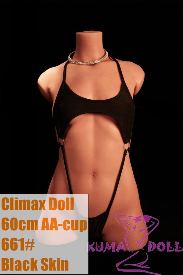 Climax Doll CLM Ultra Light Weight 60cm AA-Cup Full Silicone Sex Torso in Black Swimsuit