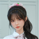 HSDoll 135cm C-cup M4 Head Full Silicone Anime Sex doll Pink Plaid JK Outfit