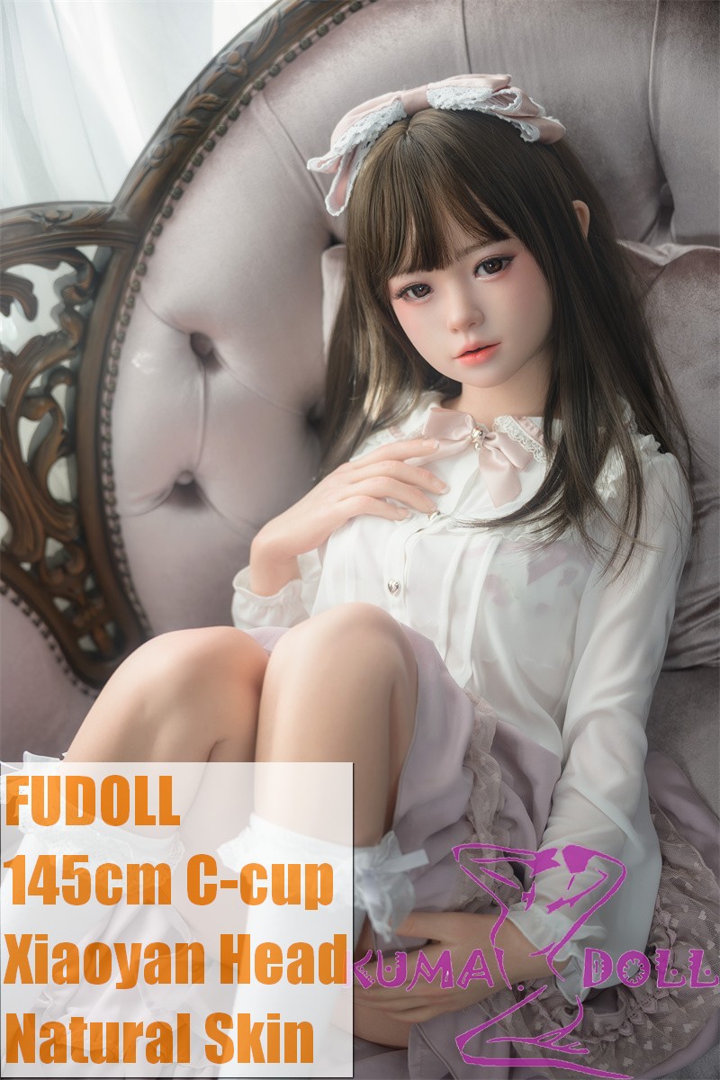 FUDOLL Sex Doll Xiaoyan head 145cm C-cup Full silicone material head and body in Light Purple Lace Skirt