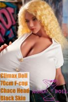 Climax Doll CLM 70cm F-Cup Dazia Head Full Silicone Sex Doll in Blonde Curly Hair Schoolgirl Outfit